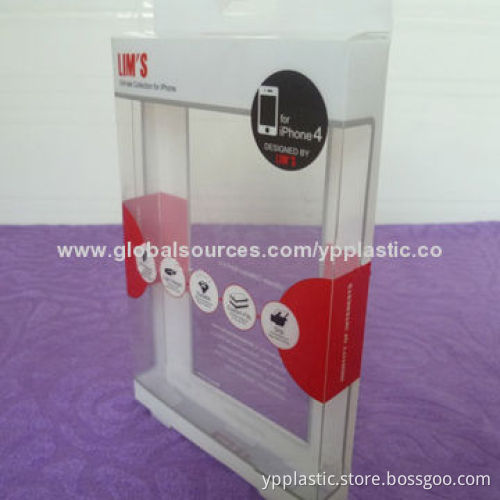 Custom Clear PET/PVC Box Packaging for iPhone with 0.18-1.0mm Thickness Range, Silkscreen Printing